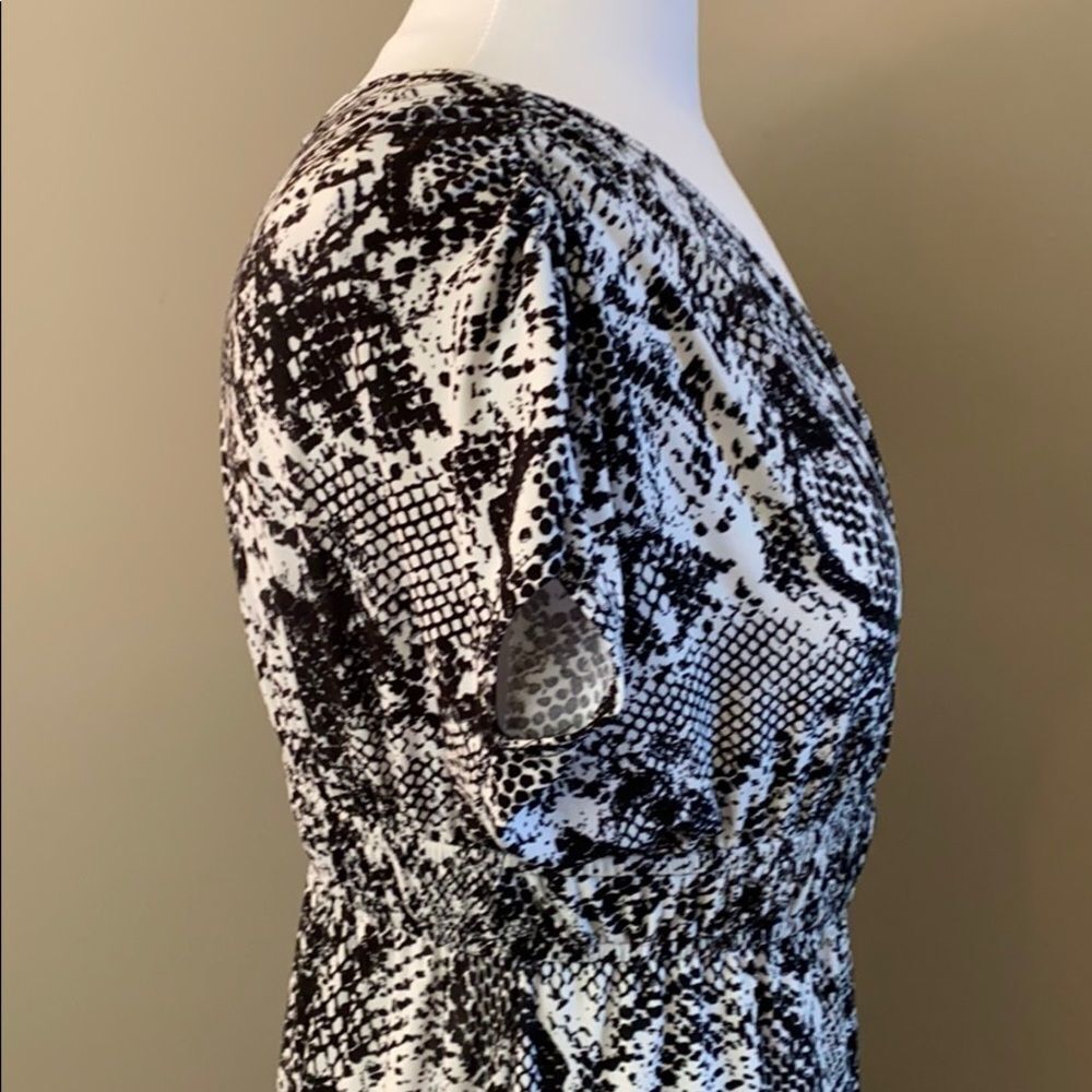 Necessary Objects B&W Reptile Print Maxi Dress - image 3